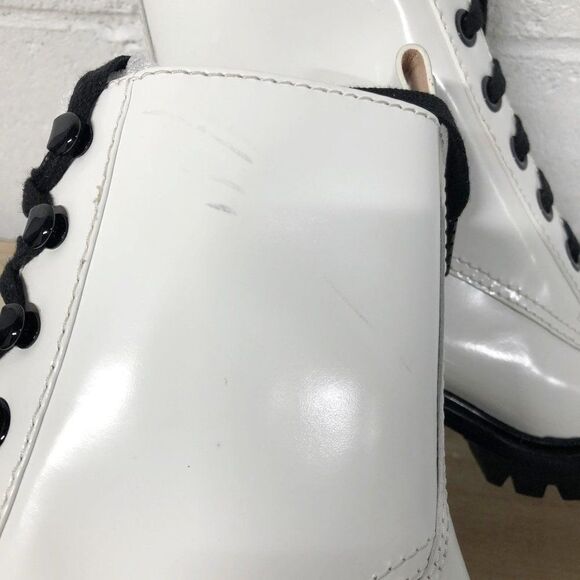 Womens Marc Jacobs White Ryder Lace Up White Boot Size 35 US 5 - Picture 7 of 13